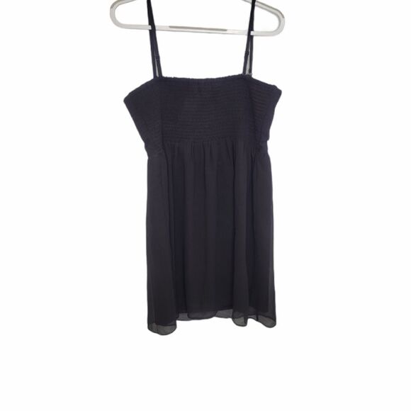 NEW AMERICAN EAGLE dress black shirred removable strap L - Picture 3 of 11